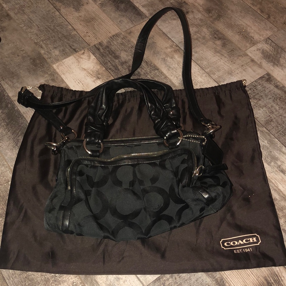 Coach handbag with shoulder strap